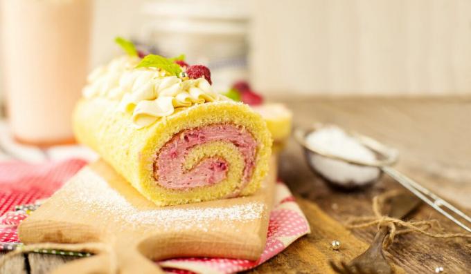 Rotolo di biscotti ai lamponi