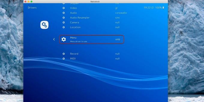 Retroarch: vai su Impostazioni → Driver → Menu