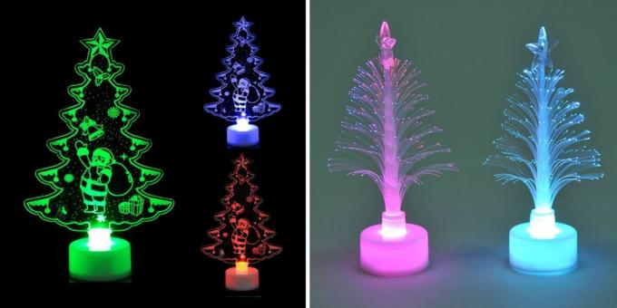 Prodotti con aliexpress, che vi aiuterà a creare uno stato d'animo di Natale: albero di LED