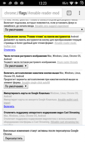 lettura Chrome Android