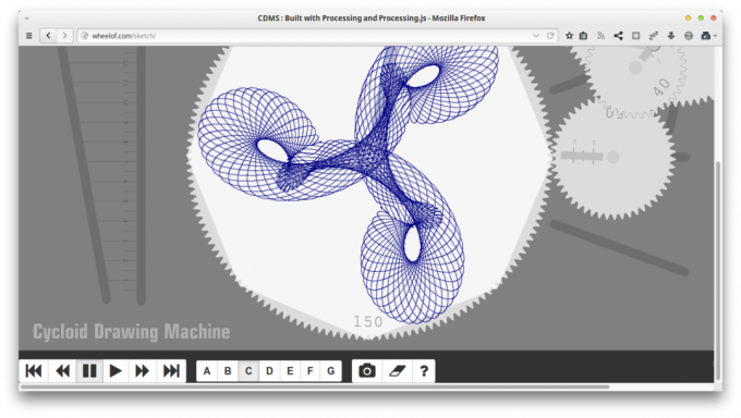 Panoramica delle applicazioni Web di piccole dimensioni: Cycloid disegno macchina