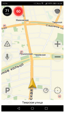 "Yandex. Navigator "mettere in guardia circa le macchine fotografiche e gli incidenti stradali, anche senza la costruzione del percorso