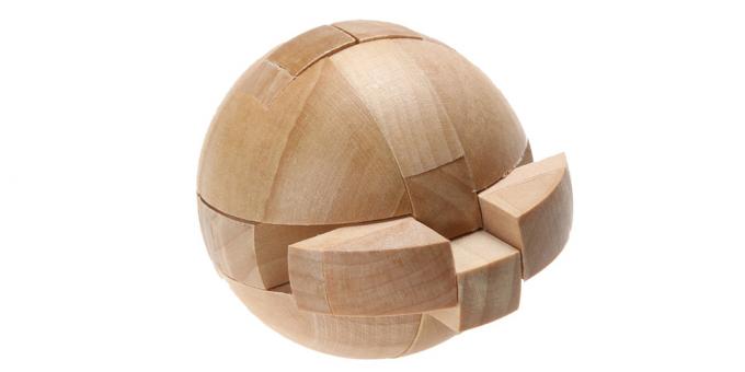 Puzzle sfera di legno
