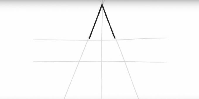 Come disegnare una stella a cinque punte: circonda l'angolo
