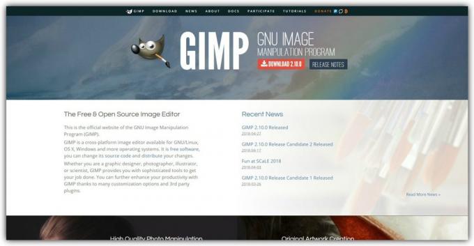 Editor raster libera: GIMP