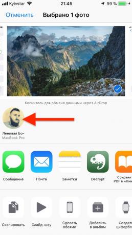  Mac iPhone: i file di invio, documenti, link