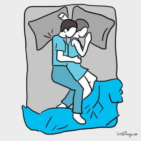 Postura del sonno: chiudere il corteggiamento