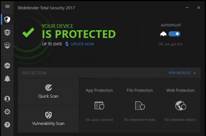 Anti-Virus per Windows 10: Bitdefender Total Security 2017