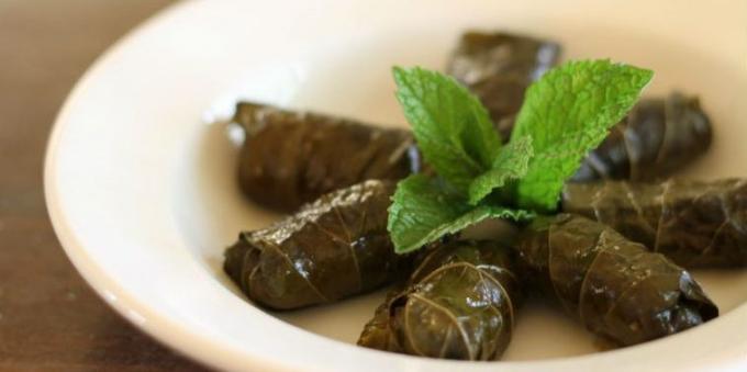 Dolma vegetariano con riso e ceci